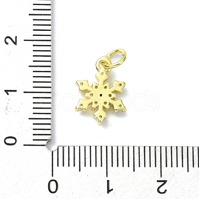 Brass Micro Pave Clear Cubic Zirconia Charms KK-H475-55G-02-1