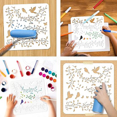 PET Hollow Out Drawing Painting Stencils DIY-WH0405-0006-1