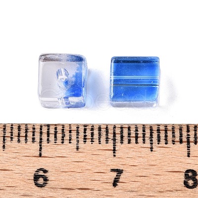 Baking Paint Transparent Glass Beads DGLA-N005-01A-02-1