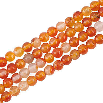 Olycraft 2 Strands Natural Carnelian Beads Strands G-OC0004-99-1