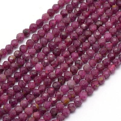 Natural Ruby Beads Strands G-E411-14-3.5mm-1