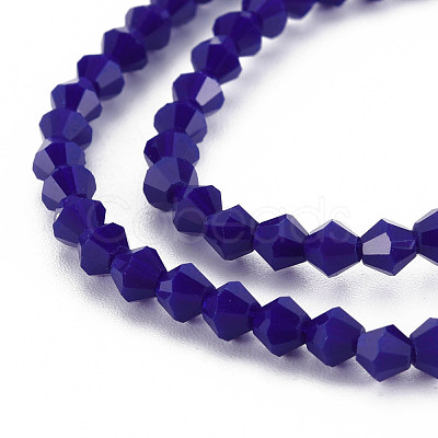 Opaque Solid Color Glass Beads Strands GLAA-Q080-4mm-B14-1