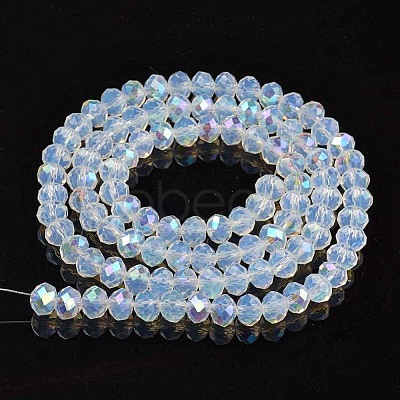 Electroplate Glass Beads Strands EGLA-A034-J4mm-L07-1