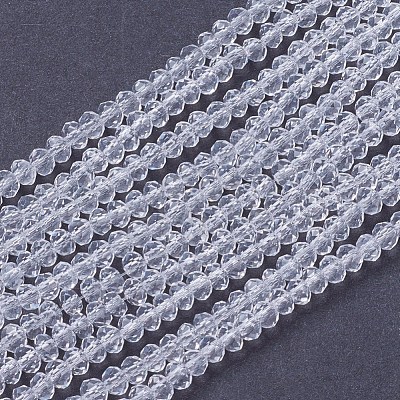 Transparent Glass Beads Strands GLAA-F076-B03-1