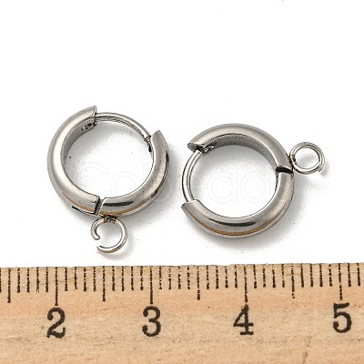 Tarnish Resistant 201 Stainless Steel Huggie Hoop Earring Findings STAS-P283-01X-P-1