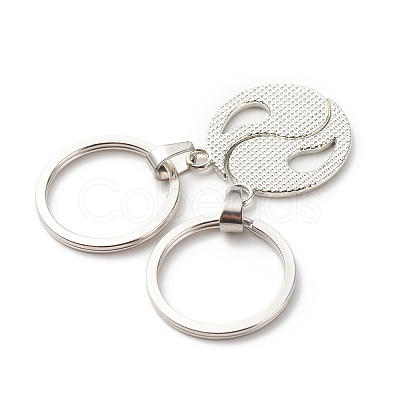 Alloy Enamel Split Pendant Keychains KEYC-JKC00357-1