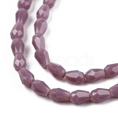 Opaque Solid Color Glass Beads Strands GLAA-N052-02-A07-1