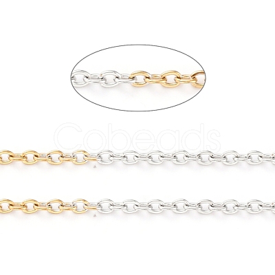 Two Tone 304 Stainless Steel Cable Chains CHS-B001-20-1