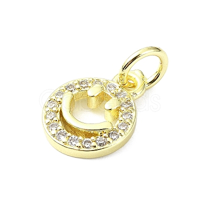 Brass Micro Pave Cubic Zirconia Pendants KK-H475-27G-01-1