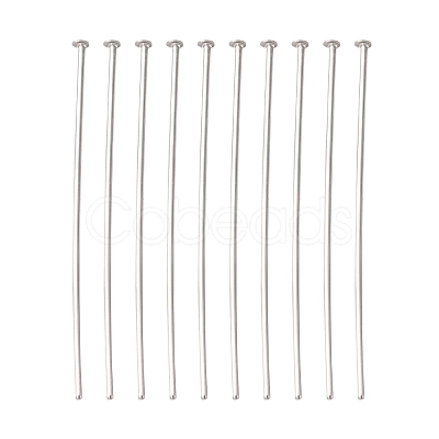 Tarnish Resistant Jewelry Tools and Equipment Decorative Stainless Steel Flat Head Pins X-STAS-E023-0.6x30mm-1