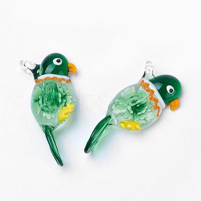 Handmade Lampwork Big Pendants LAMP-R106-M11-B-1