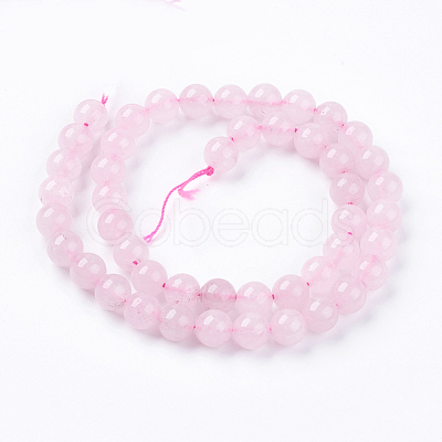 Natural Rose Quartz Bead Strands X-G-R193-13-8mm-1