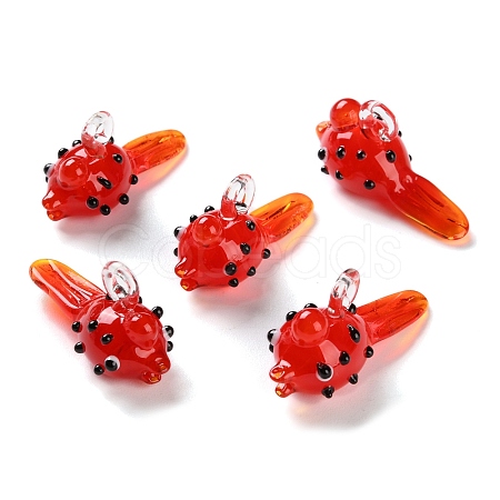 Handmade Lampwork Pendants LAMP-S068-09C-1