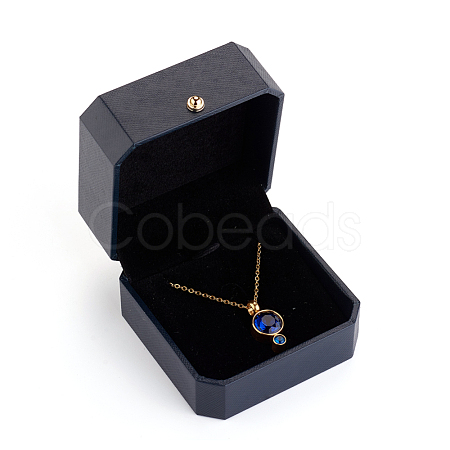 PU Leather Necklace Gift Boxes LBOX-L005-D03-1