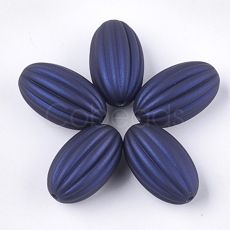 Rubberized Style Acrylic Corrugated Beads MACR-T026-13A-1