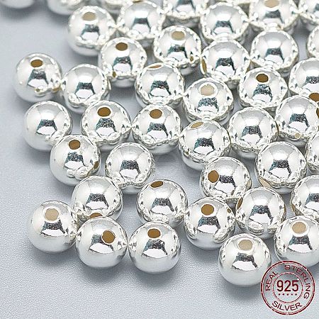 925 Sterling Silver Beads STER-T002-236S-7mm-1