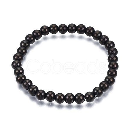 201 Stainless Steel Round Beaded Stretch Bracelet for Men Women BJEW-N017-163B-03-1