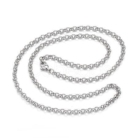 304 Stainless Steel Necklaces NJEW-E080-03P-1