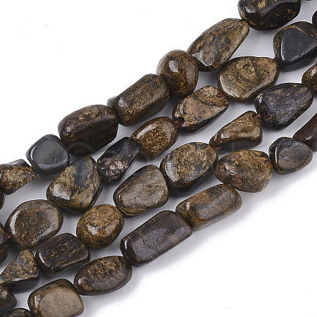 Natural Bronzite Beads Strands X-G-S363-041-1