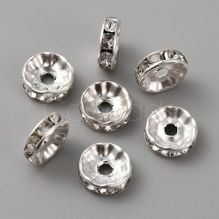 50Pcs Alloy Rhinestone Spacer Beads ALRI-SZC0003-05S-07-1