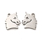 Non-Tarnish 304 Stainless Steel Charms, Unicorn, Stainless Steel Color, 14x13x1.4mm, Hole: 1.8mm