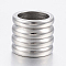 Tarnish Resistant 304 Stainless Steel Tube Beads, Stainless Steel Color, 11x10mm, Hole: 8mm