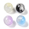 Two Tone Resin European Beads with Glitter Powder, Large Hole Beads, Round, Mixed Color, 12x11.5mm, Hole: 4.8mm