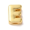 Rack Plating Brass Pendants, Letter Charms, Cadmium Free & Lead Free, Long-Lasting Plate, Real 18K Gold Plated, Letter E, 6x5x4mm, Hole: 2mm