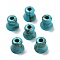 Two Tone Acrylic Beads, Imitation Gemstone Beads, Column, Dark Turquoise, 17.5x16.5mm, Hole: 5mm and 12.5mm.