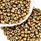 Baking Paint Pearlized Glass Seed Beads, Round Hole, Cylinder, Goldenrod, 4x5.5mm, Hole: 1.8mm, about 2500pcs/pound