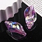 UV Plating Acrylic Beads, Shell Shapes, Magenta, 38.2x21.8mm, Hole: 2.4mm