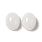 Glass Cabochons, Imitation Gemstone, Oval, White, 10x8x5mm