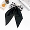 Cloth Snap Hair Clips, Bowknot, Hair Accessories for Women Girls, Black, 360x195mm