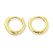 Brass Hoop Earrings, Round, Real 18K Gold Plated, 12x2mm