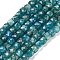 Natural Blue Apatit Beads Strands, Faceted, Cube, 3.5~4.5x3.5~4x3.5mm, Hole: 0.6mm, about 103~106pcs/strand, 15.55'~15.75''(39.5~40cm)