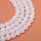 Round Natural White Jade Bead Strands, White, 10~11mm, Hole: 1mm, about 39pcs/strand, 15.7 inch