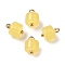 Acrylic Pendants, with Brass Loops, Column, Champagne Yellow, 12.5x8.5mm, Hole: 2.5mm