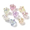 UV Plating Transparent Rainbow Iridescent Acrylic Beads, Star, Mixed Color, 11x11.5x10mm, Hole: 2mm