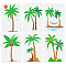 6Pcs 6 Styles PET Hollow Out Drawing Painting Stencils, for DIY Scrapbook, Photo Album, Universe Pattern, Coconut Tree, 297x210mm, 1pc/style