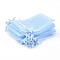 Organza Gift Bags with Drawstring, Jewelry Pouches, Wedding Party Christmas Favor Gift Bags, Cyan, Size: about 8cm wide, 10cm long