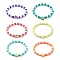 6Pcs 6 Style Handmade Polymer Clay Heishi Surfer Stretch Bracelets Set, Pomelo & Grap & Avocado & Lemon Fruit Theme Preppy Bracelets for Women, Mixed Color, Inner Diameter: 2-1/4 inch(5.7cm), 1Pc/style