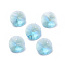 Glass Rhinestone Charms, Faceted, Cone, Aquamarine, 10x5mm, Hole: 0.8mm