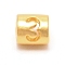 Alloy Beads, Column with Hollow Number, Matte Gold Color, Number, 6.5x6mm, Hole: 3.3mm