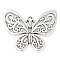 Tibetan Style Alloy Filigree Butterfly Pendants, Cadmium Free & Lead Free, Antique Silver, 49x56x3mm, Hole: 4x3mm