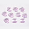 Faceted Glass Rhinestone Pendants, Imitation Austrian Crystal, teardrop, Light Rose, 16x9x5.5mm, Hole: 1.4mm