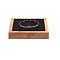 Velvet & Wood Jewelry Boxes, Bracelet Display, Rectangle, 10x10x1.8cm