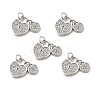 Brass Micro Pave Clear Cubic Zirconia Charms KK-E068-VB175-3