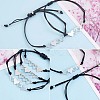 4Pcs 4 Style 430 Stainless Steel Heart Link Bracelets Set JB716A-2