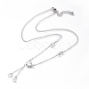 304 Stainless Steel Butterfly Lariat Necklaces NJEW-I240-17-2