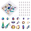 Cheriswelry 32Pcs 8 Style Rainbow Color 304 Stainless Steel Stud Earring Findings FIND-CW0001-20-2